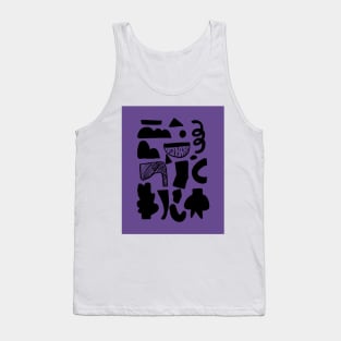 abstract figures on ultra violet background Tank Top